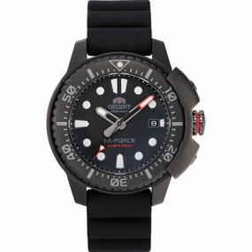 Orient Men's Automatic Watch - M-Force Dive Black Dial Rubber Strap | RA-AC0L03B00B,automatic watch,automatic watches for men,automatic watches for women,luxury automatic watch,minimalist automatic watch,dress automatic watch,vintage automatic watch,autom