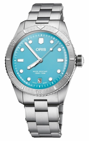 Oris Divers Sixty-Five Cotton Candy Automatic Stainless Steel Blue Dial Date Unisex Watch 733 7771 4055-07 8 19 18 Women??s luxury watches Affordable women watches