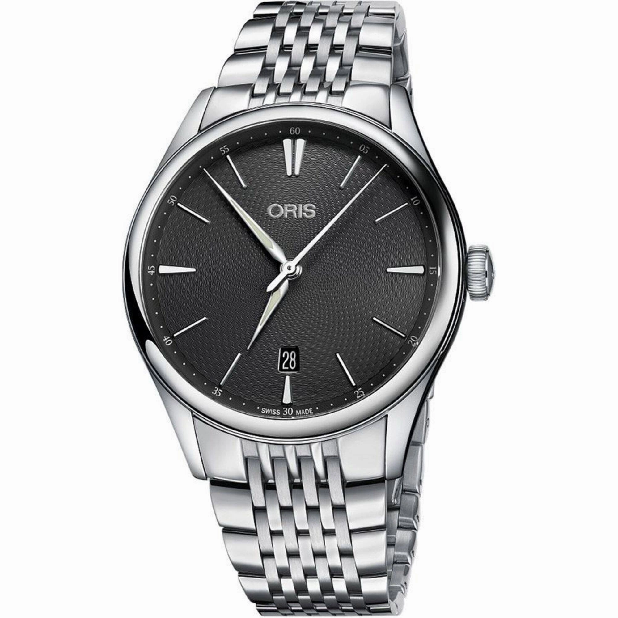 Oris Men's Watch - Artelier Automatic Grey Dial Bracelet | 01 733 7721 4053-07 8 21 79 