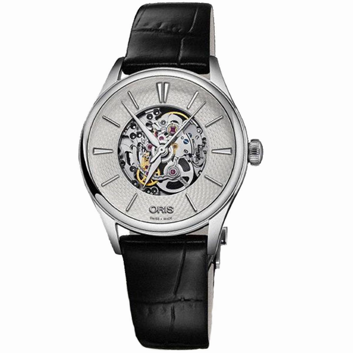 Oris Women's Automatic Watch - Artelier Black Leather Strap | 01 560 7724 4051LS,automatic watch,automatic watches for men,automatic watches for women,luxury automatic watch,minimalist automatic watch,dress automatic watch,vintage automatic watch,automati