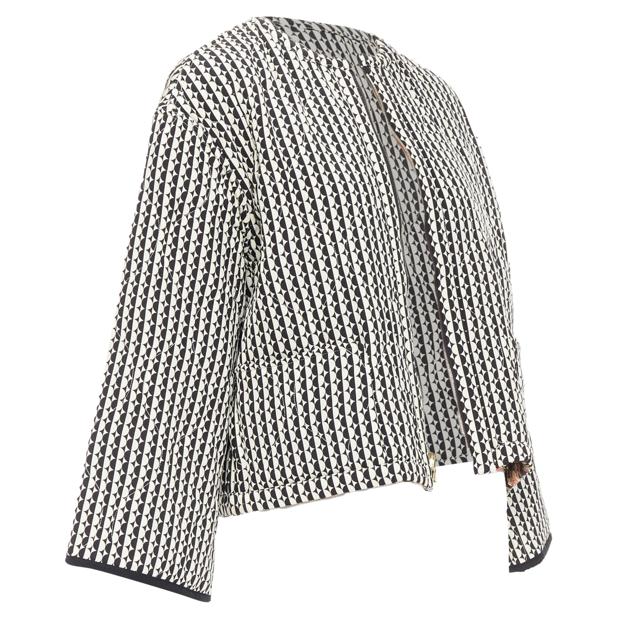 Oscar De La Renta Reversible Silk Padded Coat