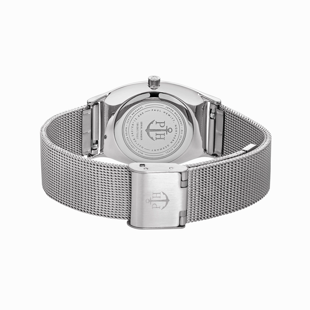 Paul Hewitt Modern Edge Black Sunray Silver Watch