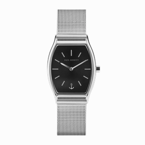 Paul Hewitt Modern Edge Black Sunray Silver Watch 