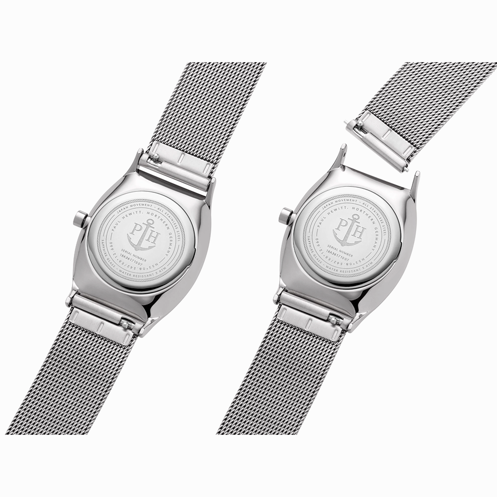 Paul Hewitt Modern Edge Black Sunray Silver Watch