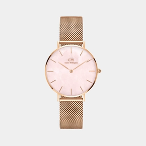 Petite Women's Mother Of Pearl Analog Stainless Steel Watch DW00100516 women watches best women watches affordable women's watches branded women watches