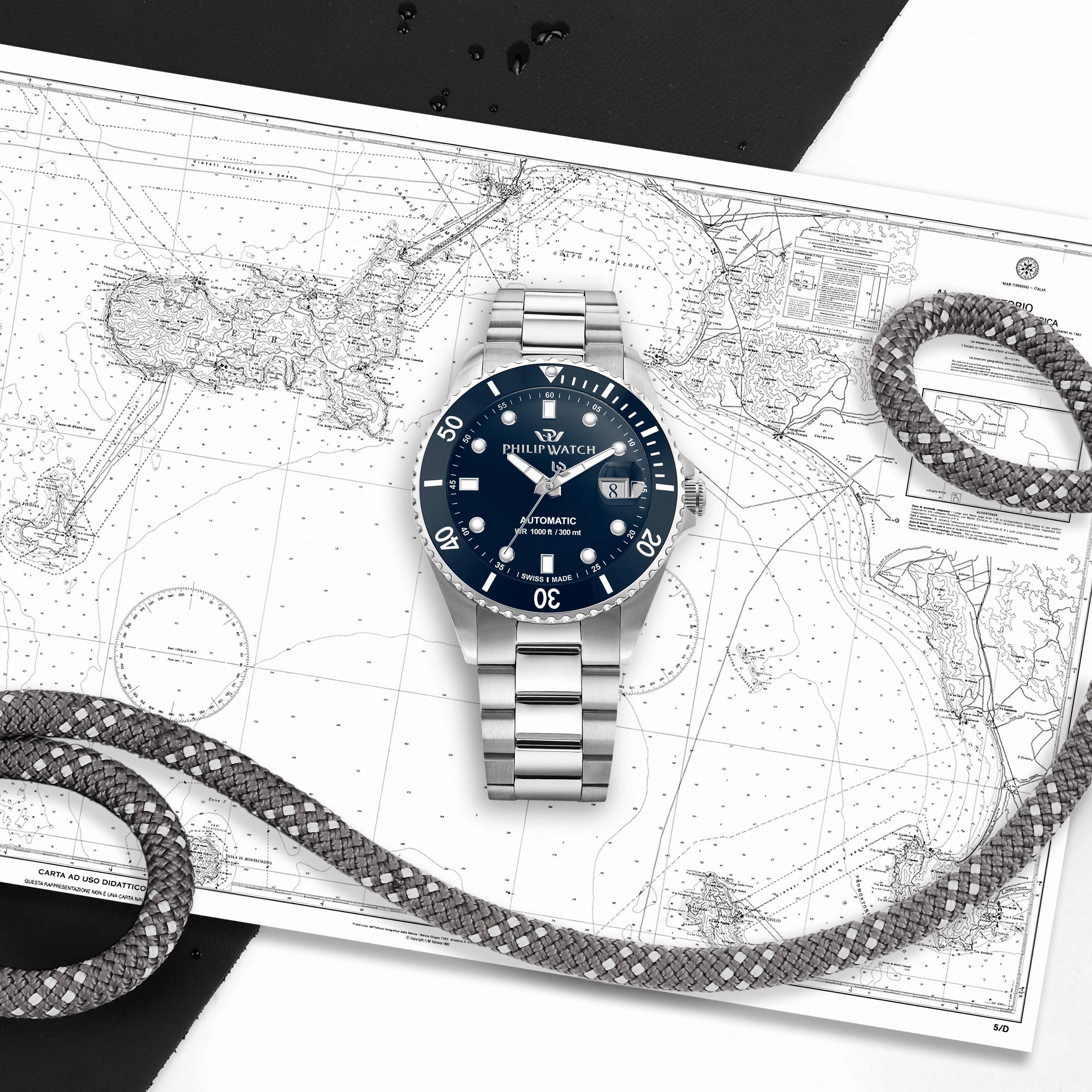 Philip Caribe Diving Automatic Blue Watch