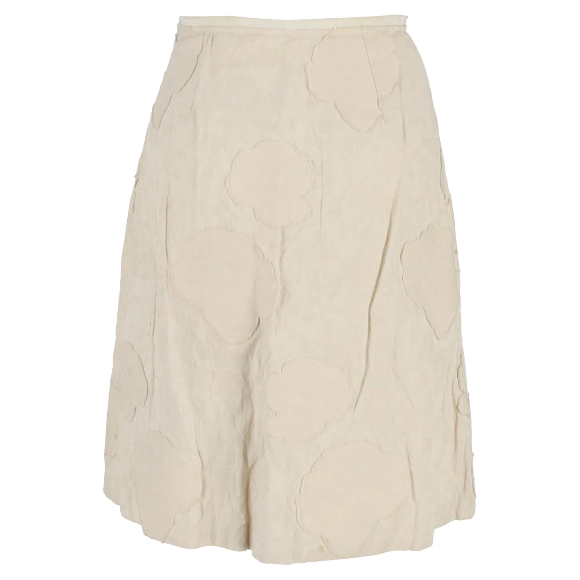 Piazza Sempione Midi Skirt in Cream Cotton