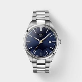 PR 100 Jungfraubahn Men Quartz Blue Dial Analog Stainless Steel Watch T1504101104102 budget    watches    watches classic
