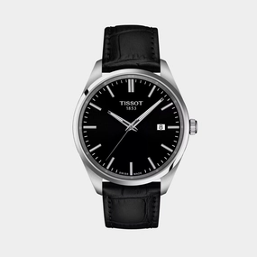 PR 100 Men Quartz Black Dial Analog Leather Watch T1504101605100 budget    watches    watches classic