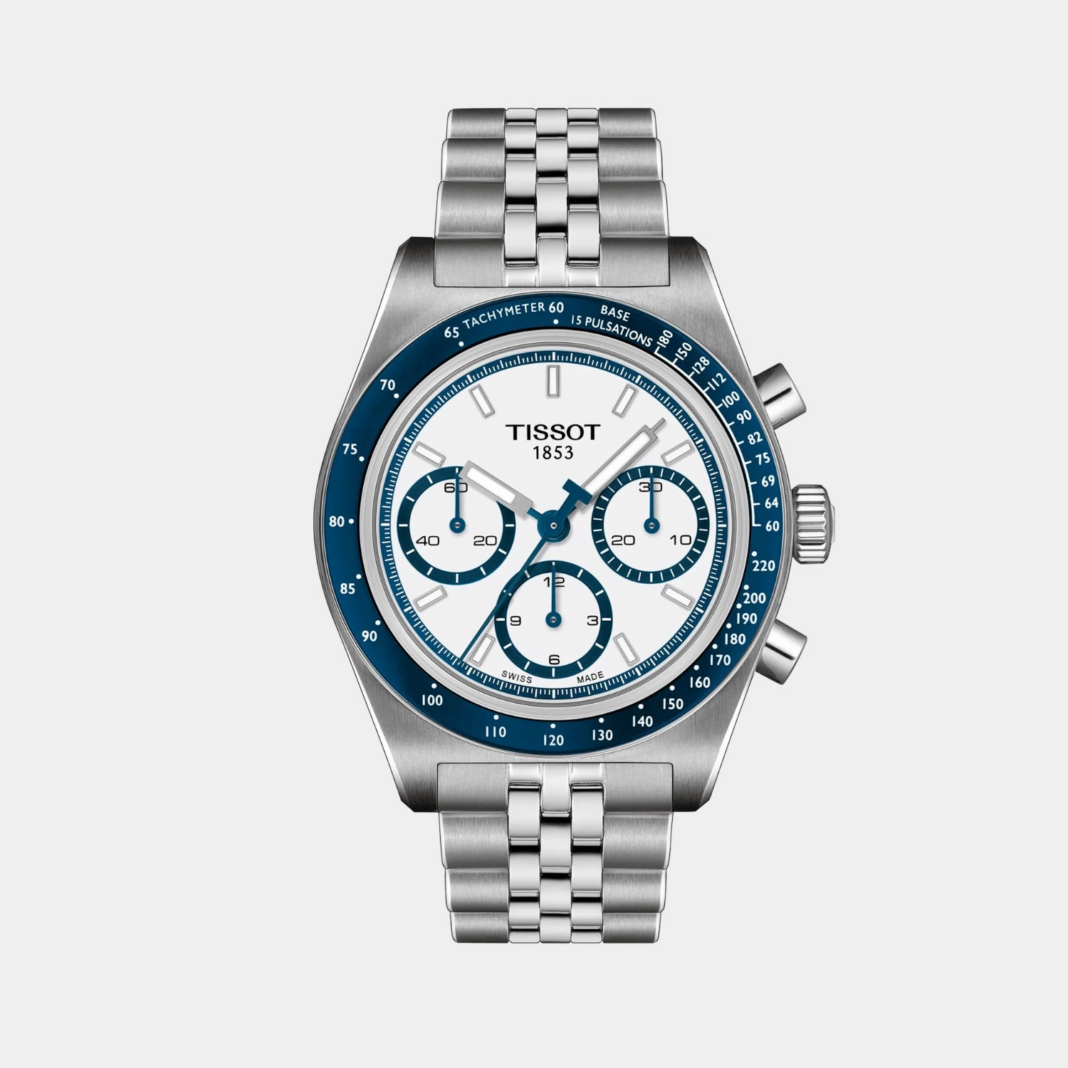 PR 516 Men Automatic White Dial Chronograph Stainless Steel Watch T1494621101100 budget    watches    watches classic
