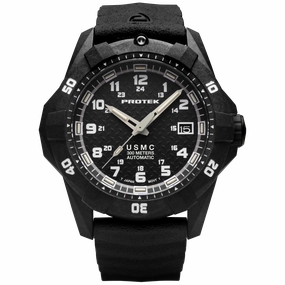ProTek Men's Watch - USMC Series Automatic Black Dial Genuine Rubber Strap | 1211,automatic watch,automatic watches for men,automatic watches for women,luxury automatic watch,minimalist automatic watch,dress automatic watch,vintage automatic watch,automat