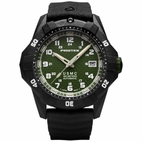 ProTek Men's Watch - USMC Series Automatic Green Dial Genuine Rubber Strap | 1215,automatic watch,automatic watches for men,automatic watches for women,luxury automatic watch,minimalist automatic watch,dress automatic watch,vintage automatic watch,automat