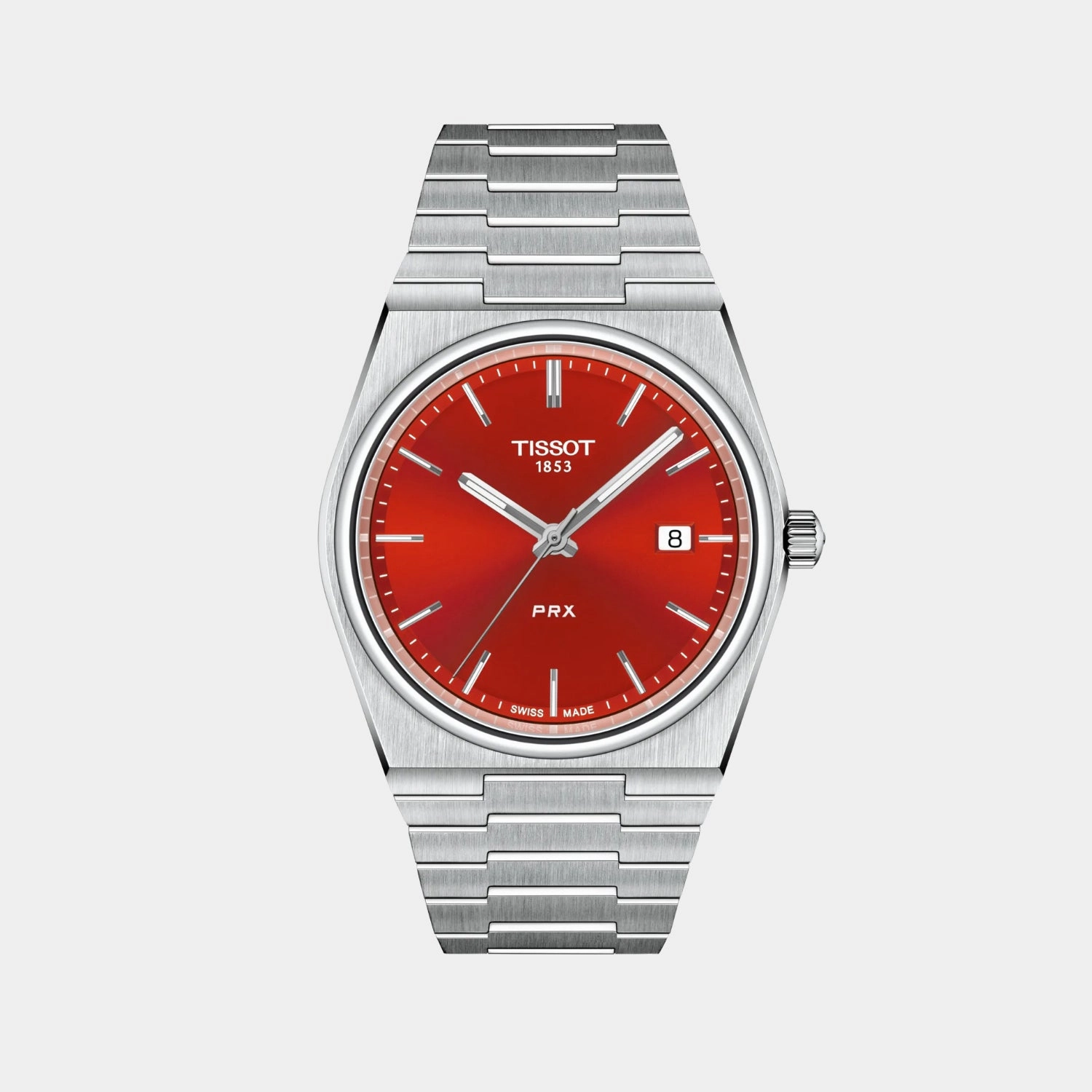 PRX Men Quartz Red Dial Analog Stainless Steel Watch T1374101142100 budget    watches    watches classic