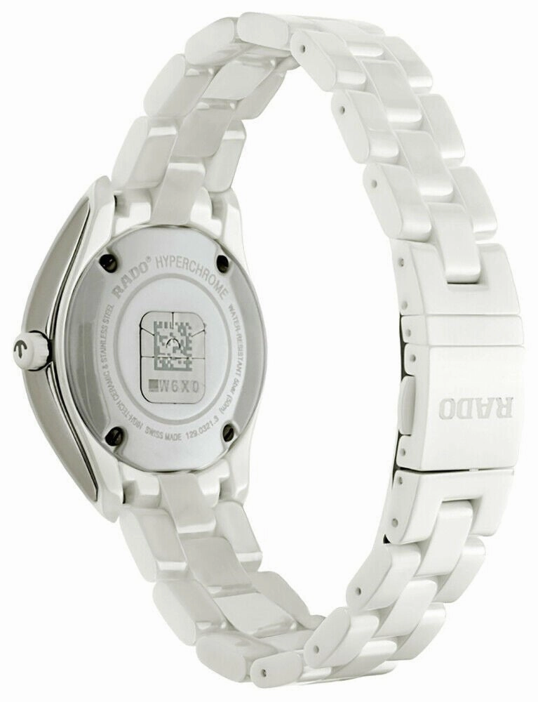 Rado HyperChrome White Ceramic R32321012 Womens Watch Sapphire Crystal Quartz