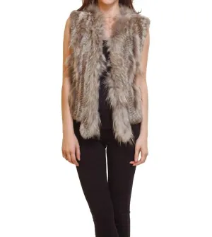 Raven Fur Vest In Natural
