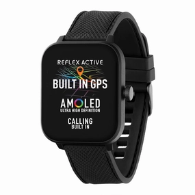 Reflex Active SERIES 44 AMOLED GPS Black Silicone Strap Smart Watch RA44-2216 