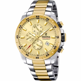 Reloj Festina Gold Dial Stainless Steel Men's Watch F20562/1 