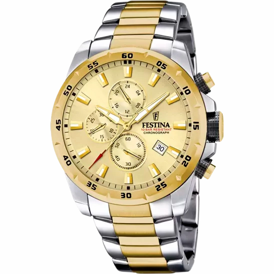 Reloj Festina Gold Dial Stainless Steel Men's Watch F20562/1 