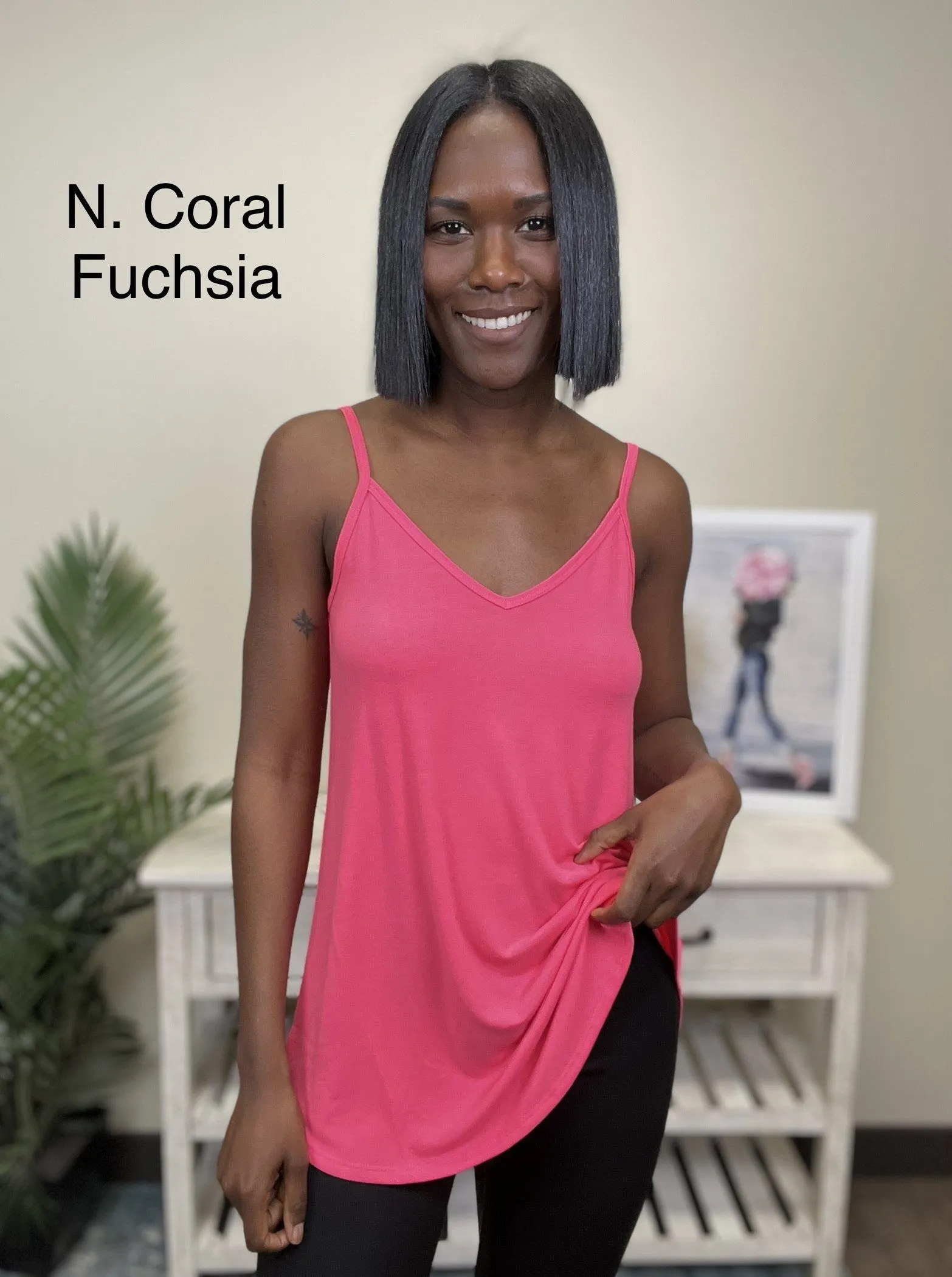 Reversible Women's Spaghetti Strap Layering Cami