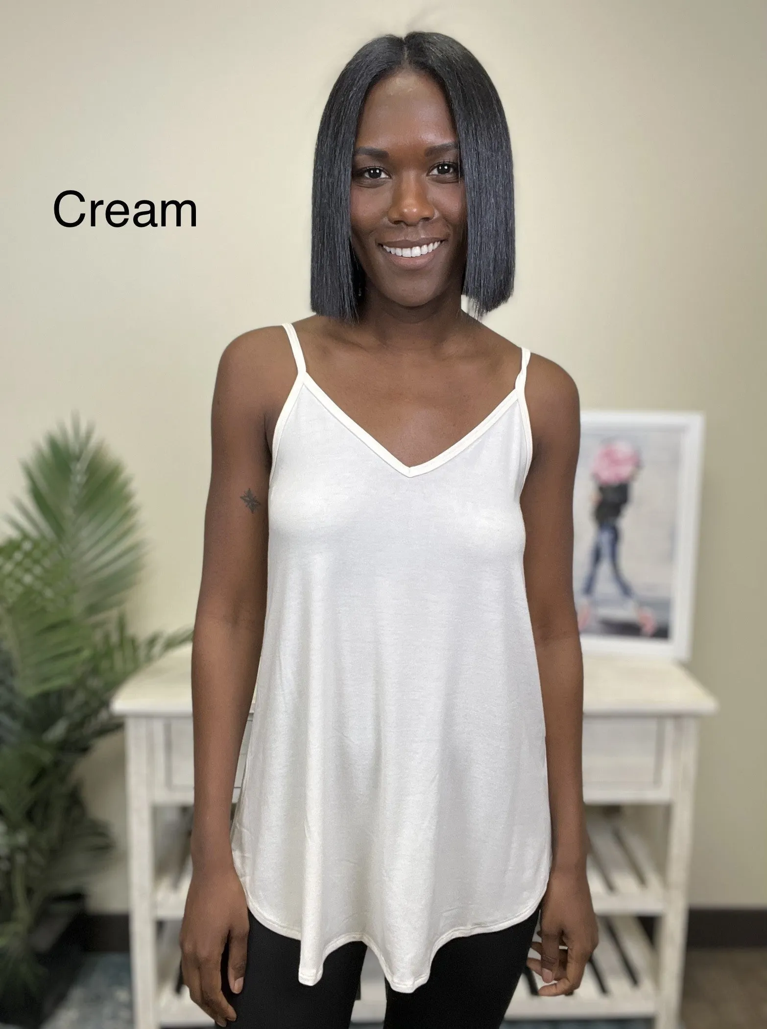 Reversible Women's Spaghetti Strap Layering Cami