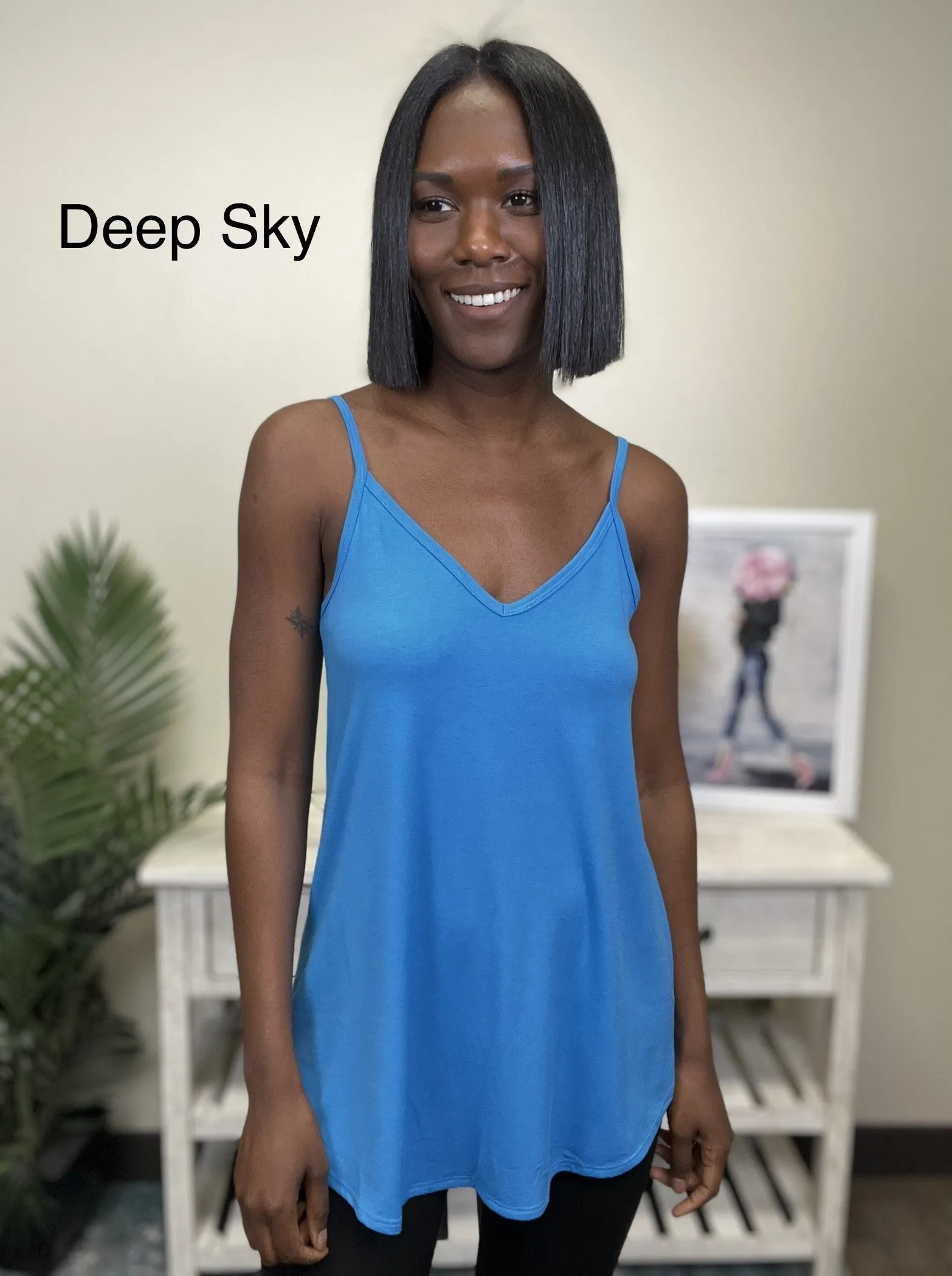 Reversible Women's Spaghetti Strap Layering Cami