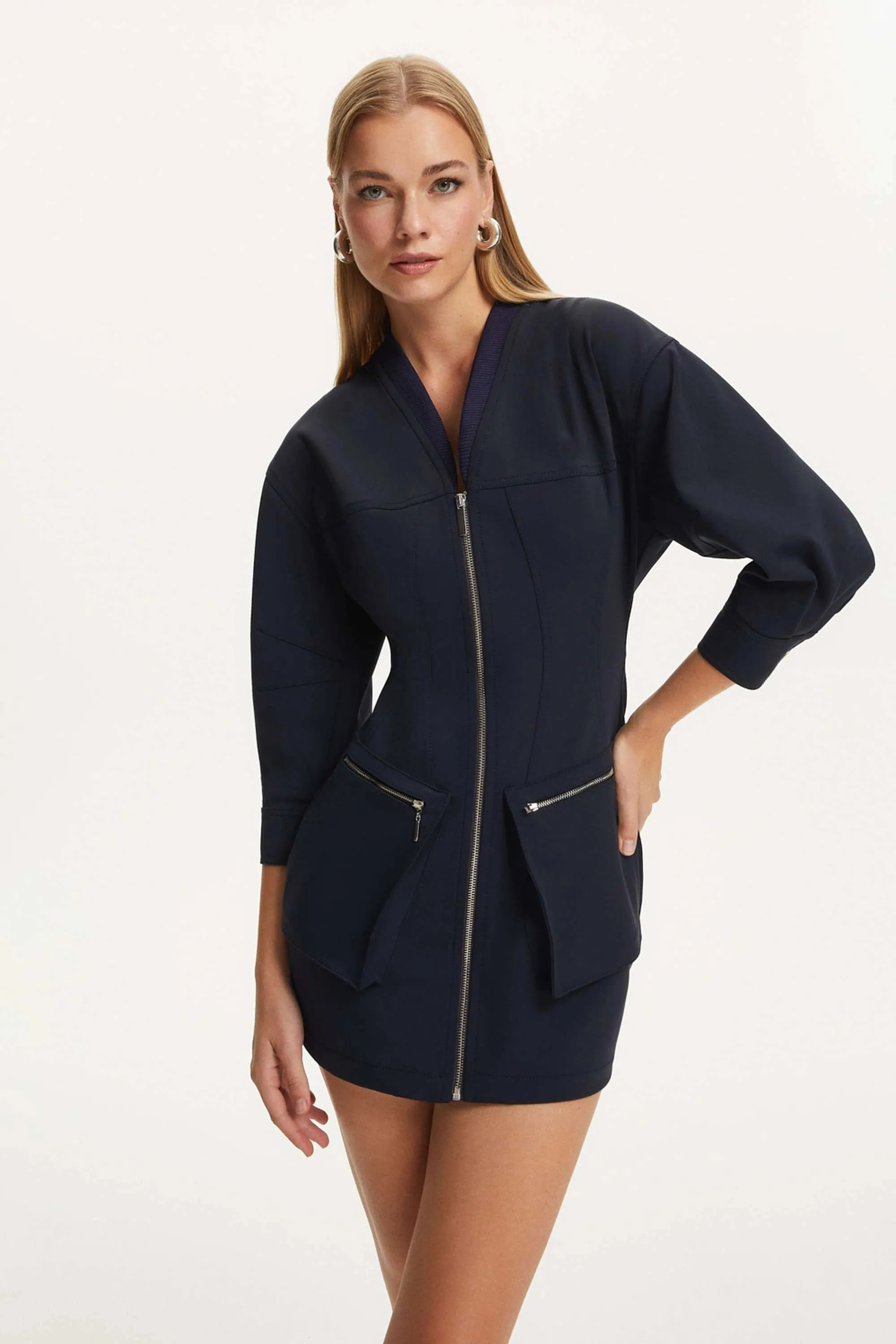 Ribbed Zipper Jacket