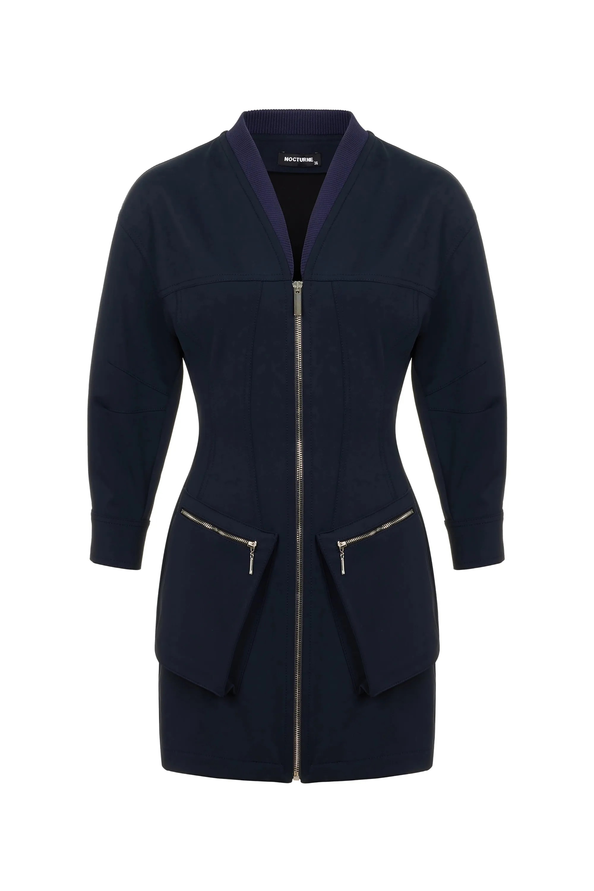 Ribbed Zipper Jacket