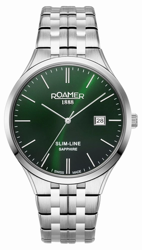 Roamer Slim-Line Classic Green 40mm Watch 512833 41 75 20,quartz watch, quartz watches for men, quartz watches for women, best quartz watch, minimalist quartz watch, luxury quartz watch, waterproof quartz watch,analog quartz watch, digital quartz watch,aff