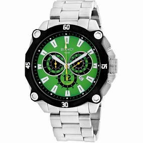 Roberto Bianci Men's Watch - Enzo Green Dial Stainless Steel Bracelet | RB71012 