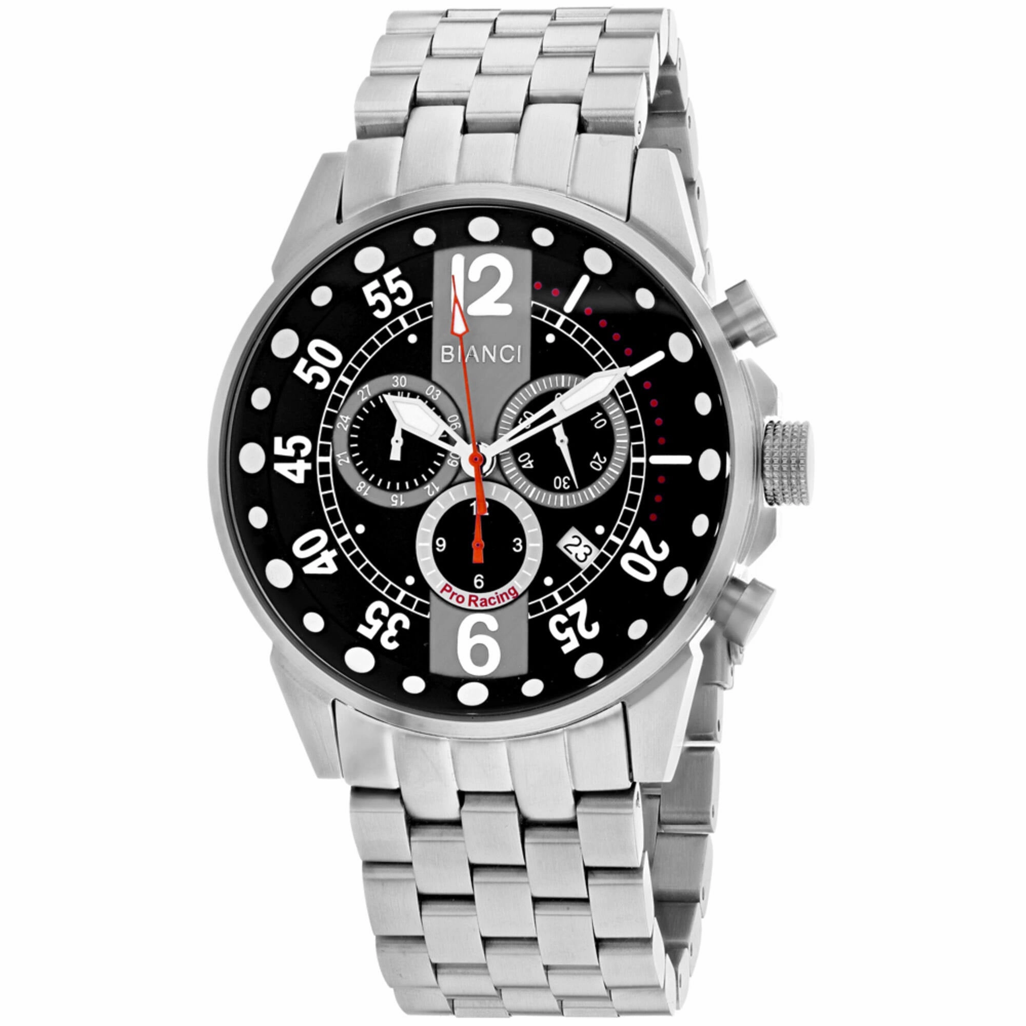 Roberto Bianci Men's Watch - Messina Black Dial Stainless Steel Bracelet | RB70981 