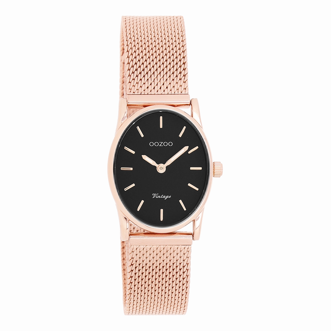 Rose gold coloured OOZOO watch with metal mesh bracelet - C20260,seiko watches,couple watches,watches designer,watches discount,women watches,best women watches,high end women's watches,high quality women's watches