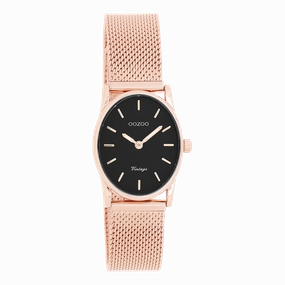 Rose gold coloured OOZOO watch with metal mesh bracelet - C20260,seiko watches,couple watches,watches designer,watches discount,women watches,best women watches,high end women's watches,high quality women's watches