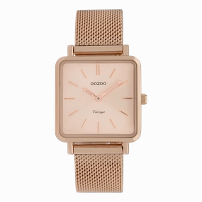 Rose gold coloured OOZOO watch with metal mesh bracelet - C9847,seiko watches,couple watches,watches designer,watches discount,women watches,best women watches,high end women's watches,high quality women's watches