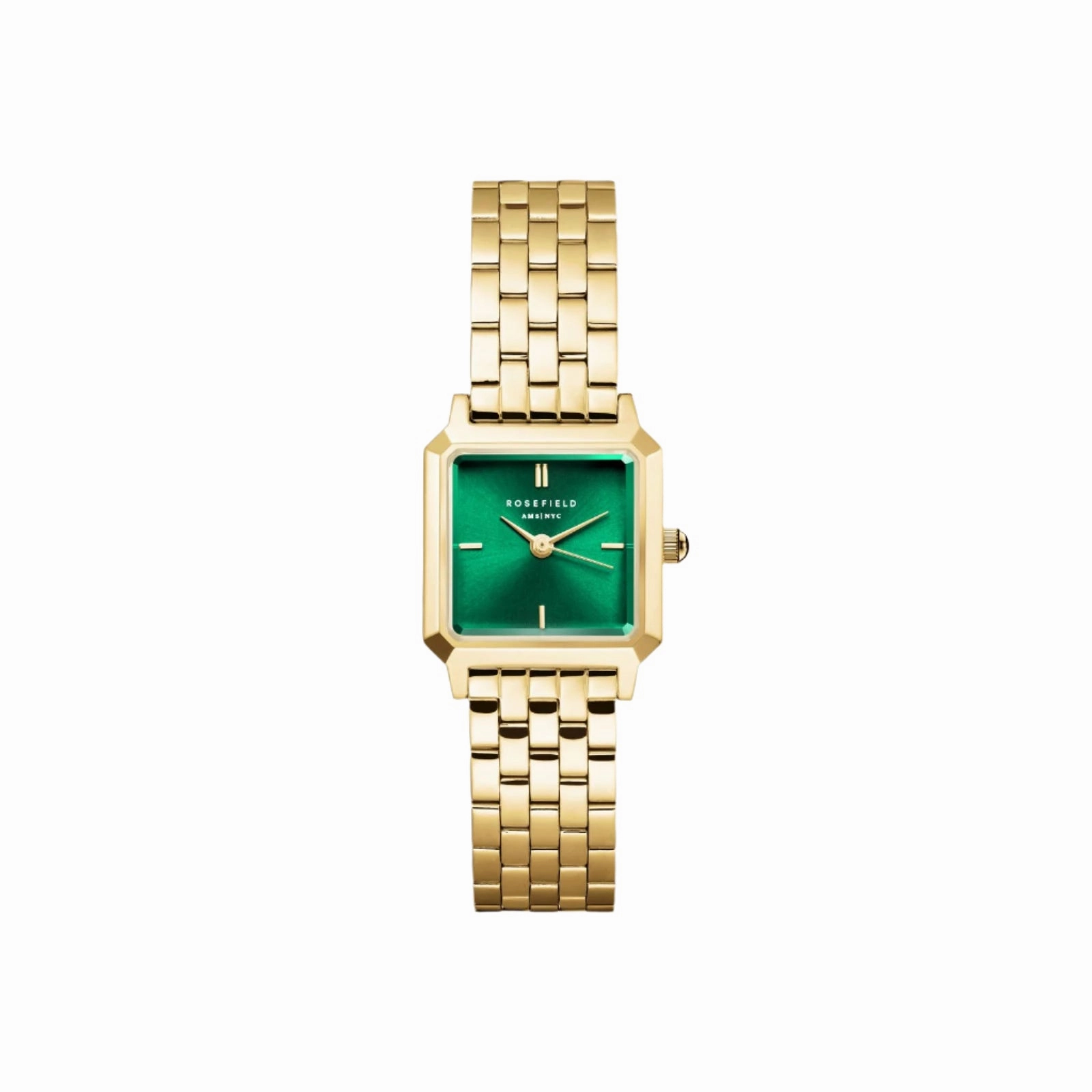 Rosefield Boxelle Green Dial Stainless Steel Watch BEGSG-B05 