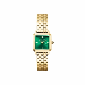 Rosefield Boxelle Green Dial Stainless Steel Watch BEGSG-B05 