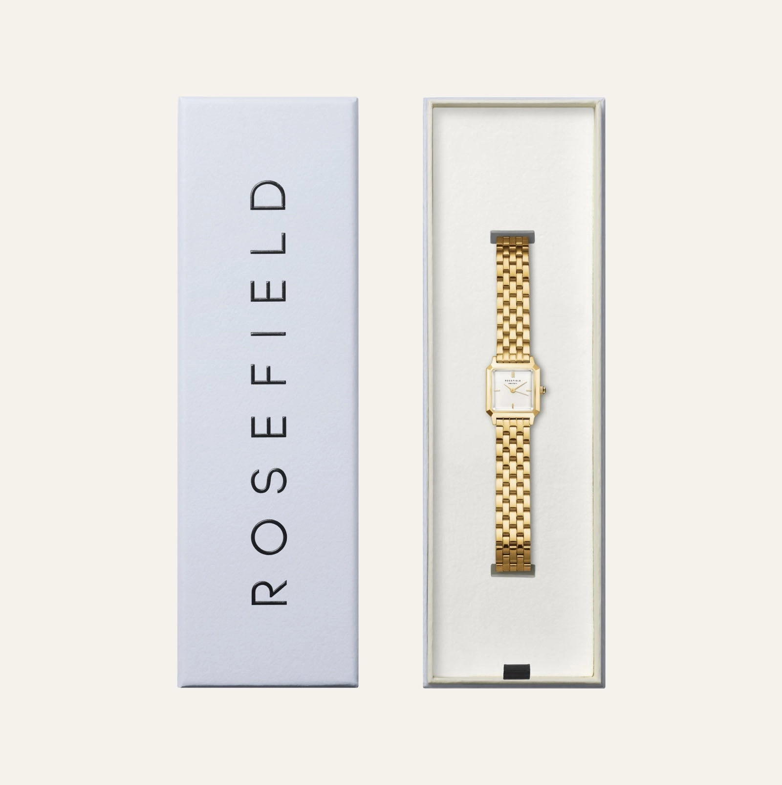 Rosefield Boxelle White Dial Stainless Steel Watch BWGSG-B01