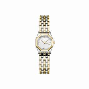 Rosefield Gemme White Steel Duotone Silver Gold Watch GWSSS-G03,quartz watch, quartz watches for men, quartz watches for women, best quartz watch, minimalist quartz watch, luxury quartz watch, waterproof quartz watch,analog quartz watch, digital quartz wat