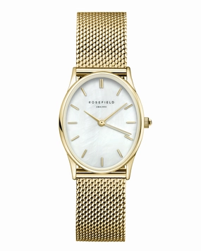 Rosefield The Oval White MOP Mesh Gold Watch OWGMG-OV10,quartz watch, quartz watches for men, quartz watches for women, best quartz watch, minimalist quartz watch, luxury quartz watch, waterproof quartz watch,analog quartz watch, digital quartz watch,affor