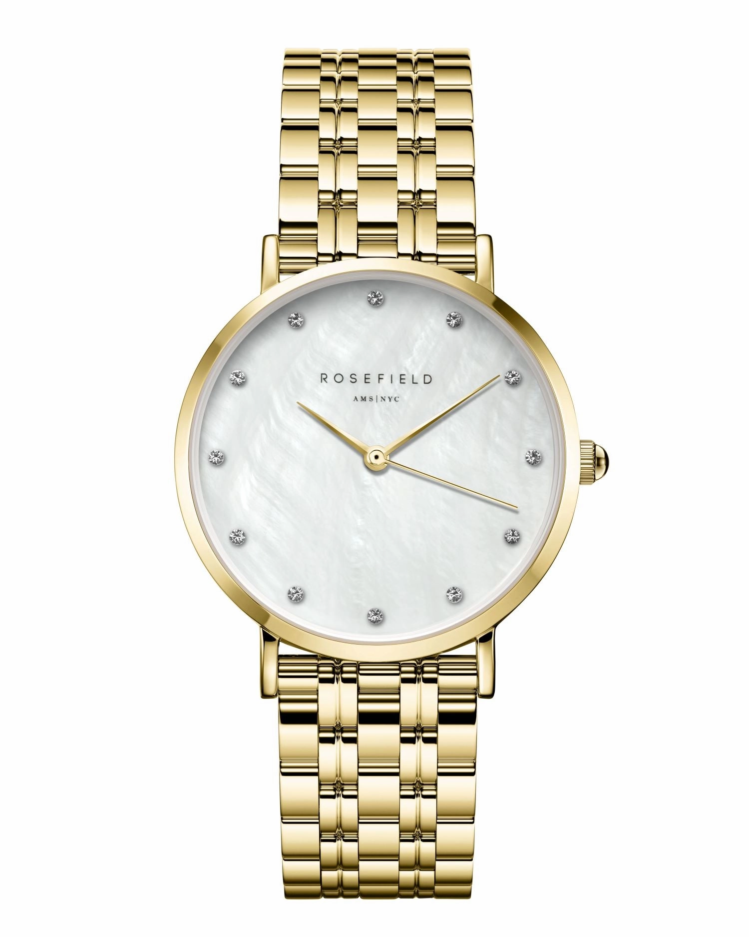 Rosefield The Upper East Side Crystals MOP Steel Gold Watch UWGSG-U31,quartz watch, quartz watches for men, quartz watches for women, best quartz watch, minimalist quartz watch, luxury quartz watch, waterproof quartz watch,analog quartz watch, digital quar