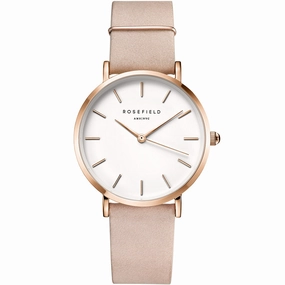 Rosefield WSPR-W73 West Village Rose Gold Pink Leather Ladies Watch Affordable Leather Watch Leather Watch Discount