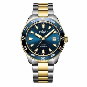 Rotary Blue Dial Two Tone Automatic Mens Watch GB05131/05 cheap digital watch best digital watch for men