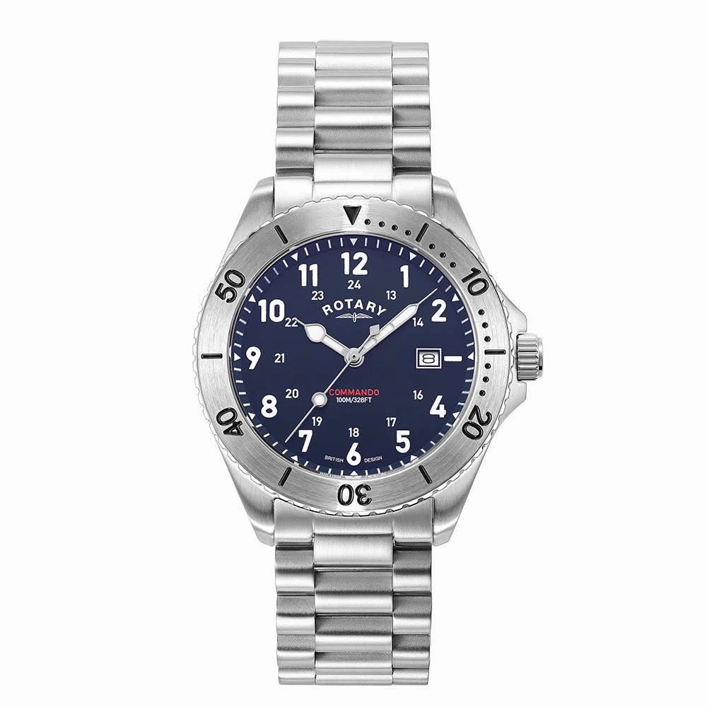 Rotary Commando Blue Dial Mens Watch GB05475-52 cheap digital watch best digital watch for men