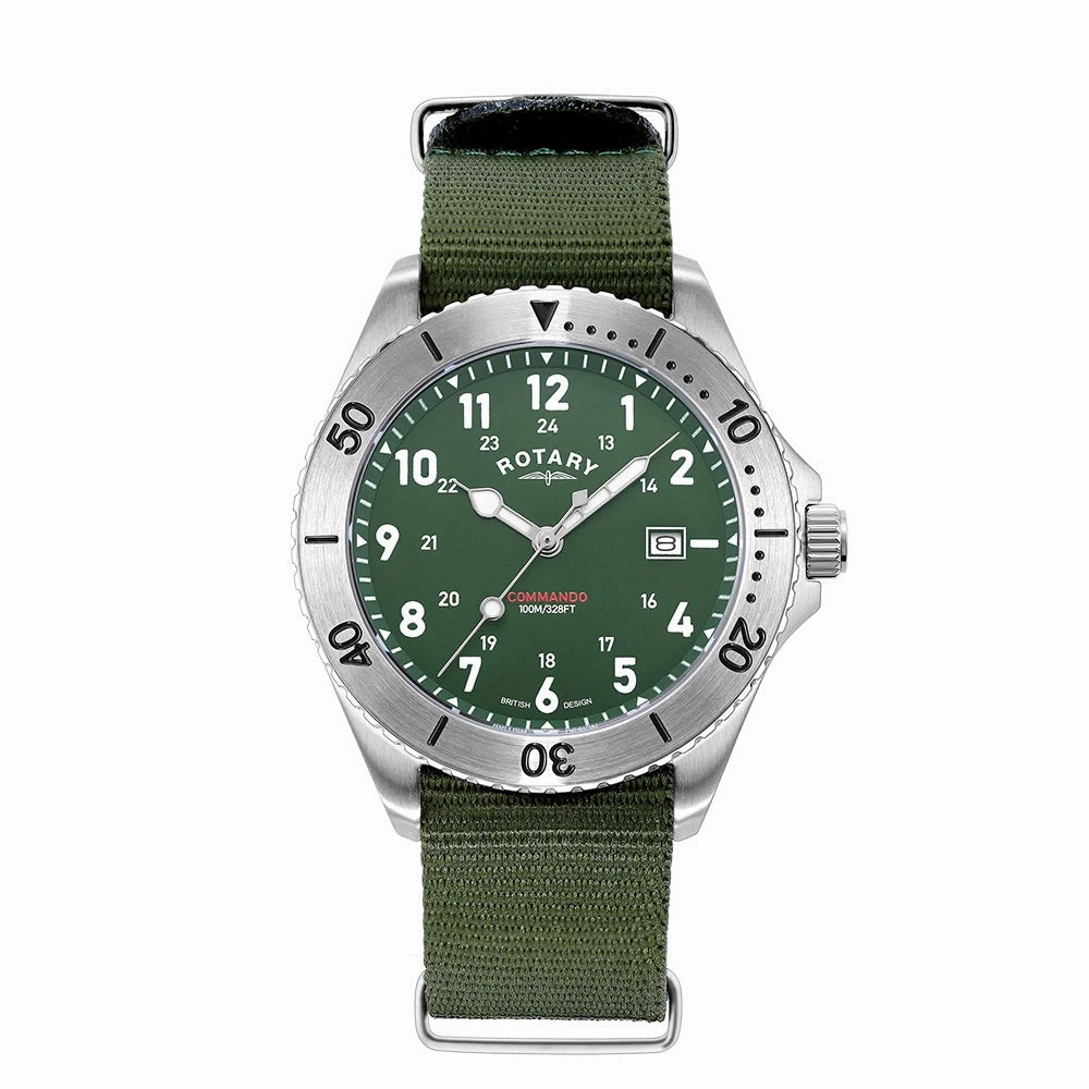 Rotary Commando Military Inspired Mens Watch GS05475-56 cheap digital watch best digital watch for men