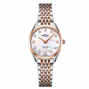Rotary Ultra Slim Diamond Set Ladies Watch LB08012/14/D 