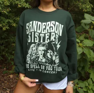 Sanderson Sisters Tour Sweatshirt In Forest Green