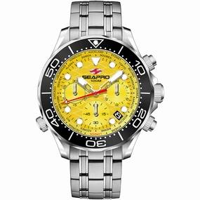 Seapro Men's Watch - Mondial Timer Yellow Dial Stainless Steel Bracelet | SP0153 