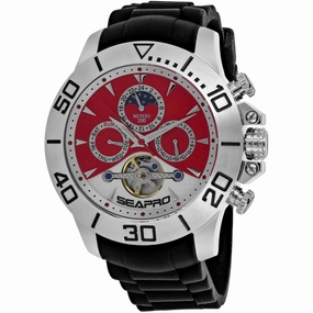Seapro Men's Watch - Montecillo Automatic Red, White Dial Rubber Bracelet | SP5123 