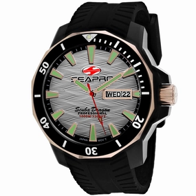 Seapro Men's Watch - Scuba Dragon Diver Quartz Silver Dial Rubber Strap | SP8321 