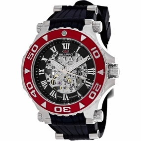 Seapro Men's Watch - Seaway Automatic Silver Tone Case Black Dial Strap | SP7751 