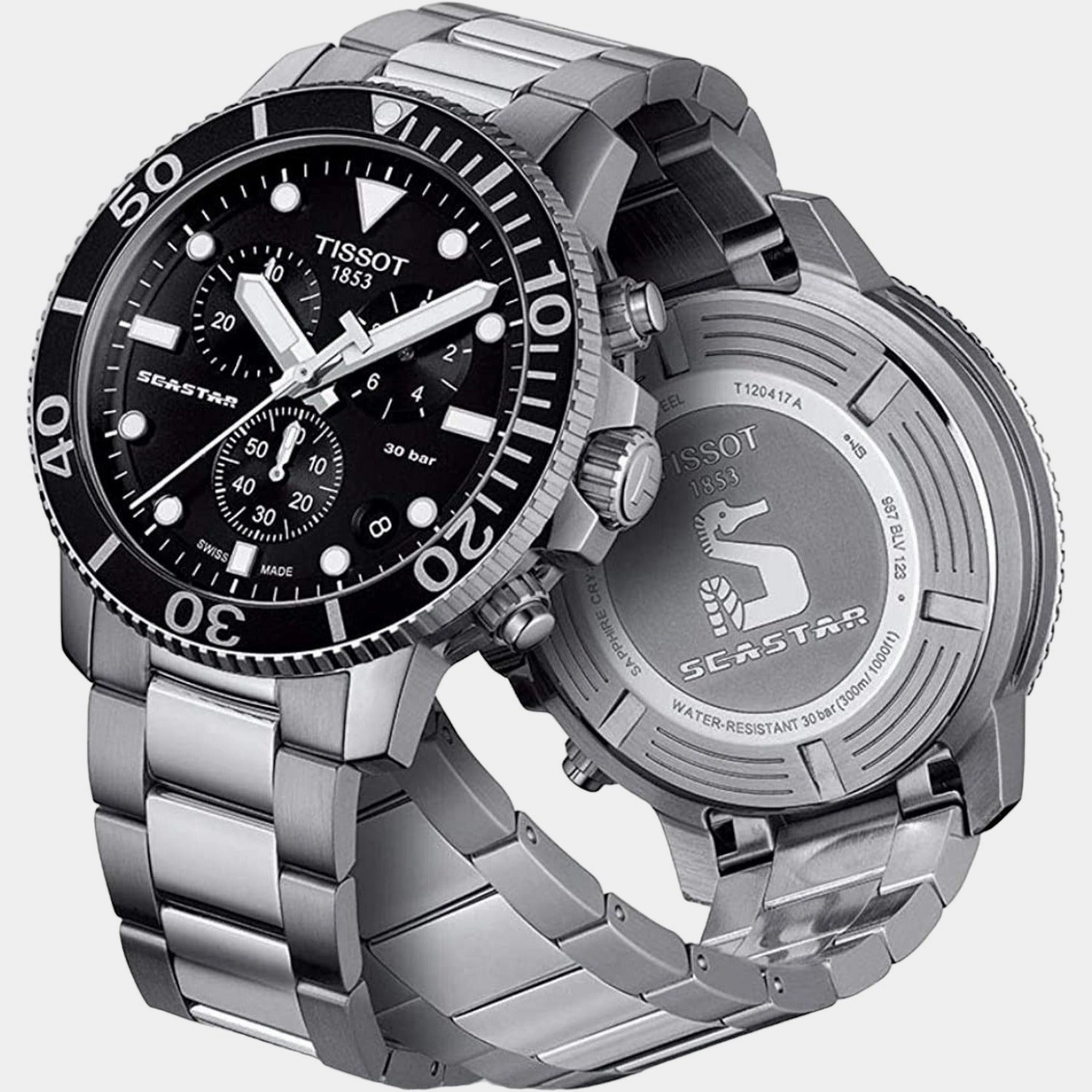 Seastar Men Chronograph Stainless Steel Watch T1204171105100